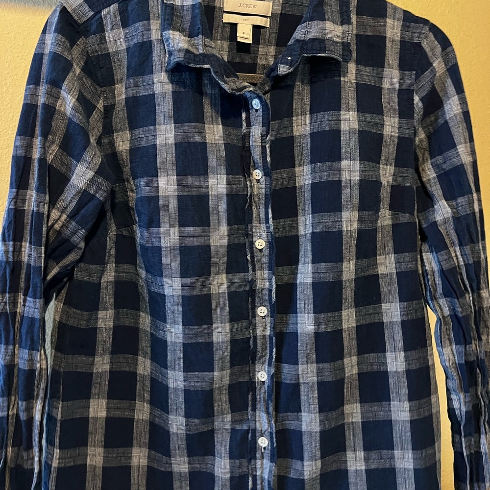 J. Crew Blue Blouse Chic Top